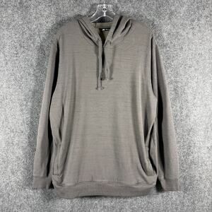 TravisMathew Cloud Slub Hoodie Mens XL Gray Modal Stretch Golf Pullover 1MX308
